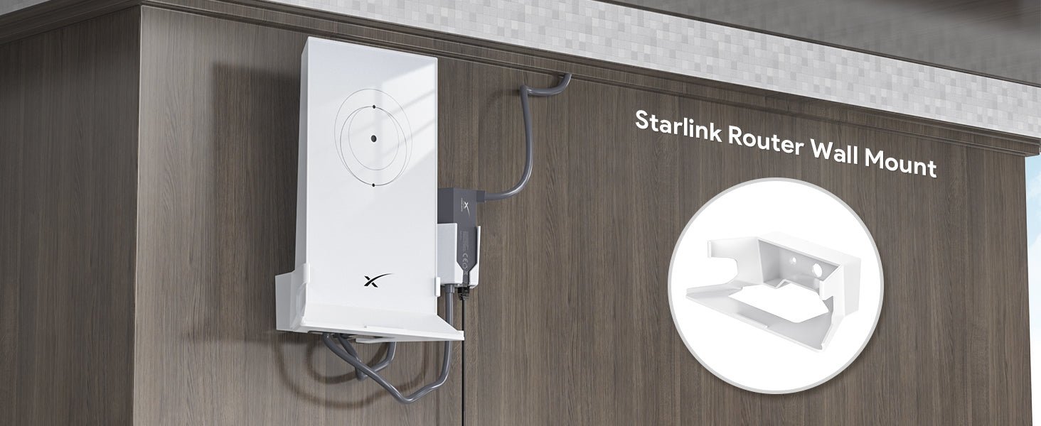 EDUP HOME StarLink Mount, Star Link Internet Kit Satellite Brackets Holder Stability ABS Wall Mount Router Protection for StarLink Mesh Router V2 Mesh Router - Amazing Gadgets Outlet