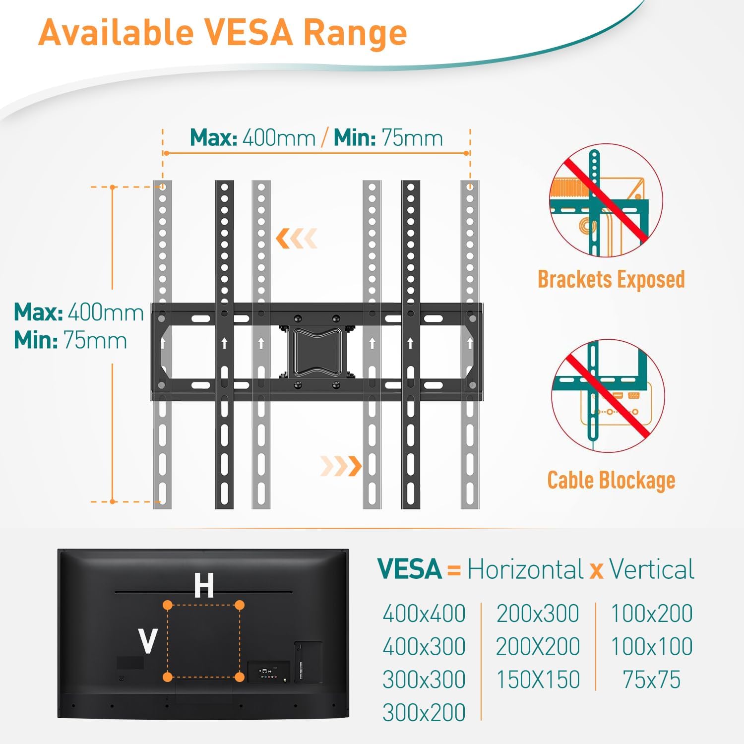 ELIVED Tilt and Swivel TV Bracket for Most 26 - 60 Inch LCD, LED, OLED Flat or Curved TVs with Max. VESA 400x400mm up to 40KG, Corner TV Wall Bracket EV011   Import  Single ASIN  Import  Multiple ASIN ×Product customization General Descrip - Amazing Gadgets Outlet