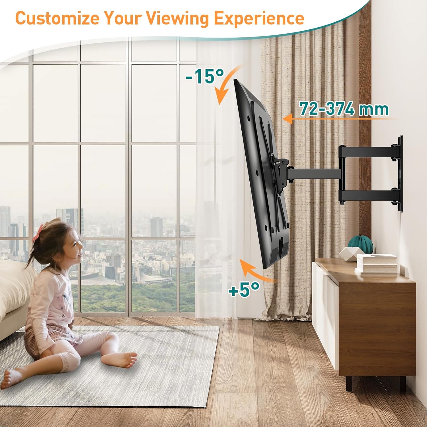 ELIVED TV Wall Bracket Tilt Swivel for Most 26 - 50 Inch LED, LCD, OLED Flat/Curved TVs with Max VESA 300x300mm up to 25KG, Full Motion TV Bracket with Articulating Arm, Monitor Wall Mount EV1033   Import  Single ASIN  Import  Multiple ASIN ×Produc - Amazing Gadgets Outlet