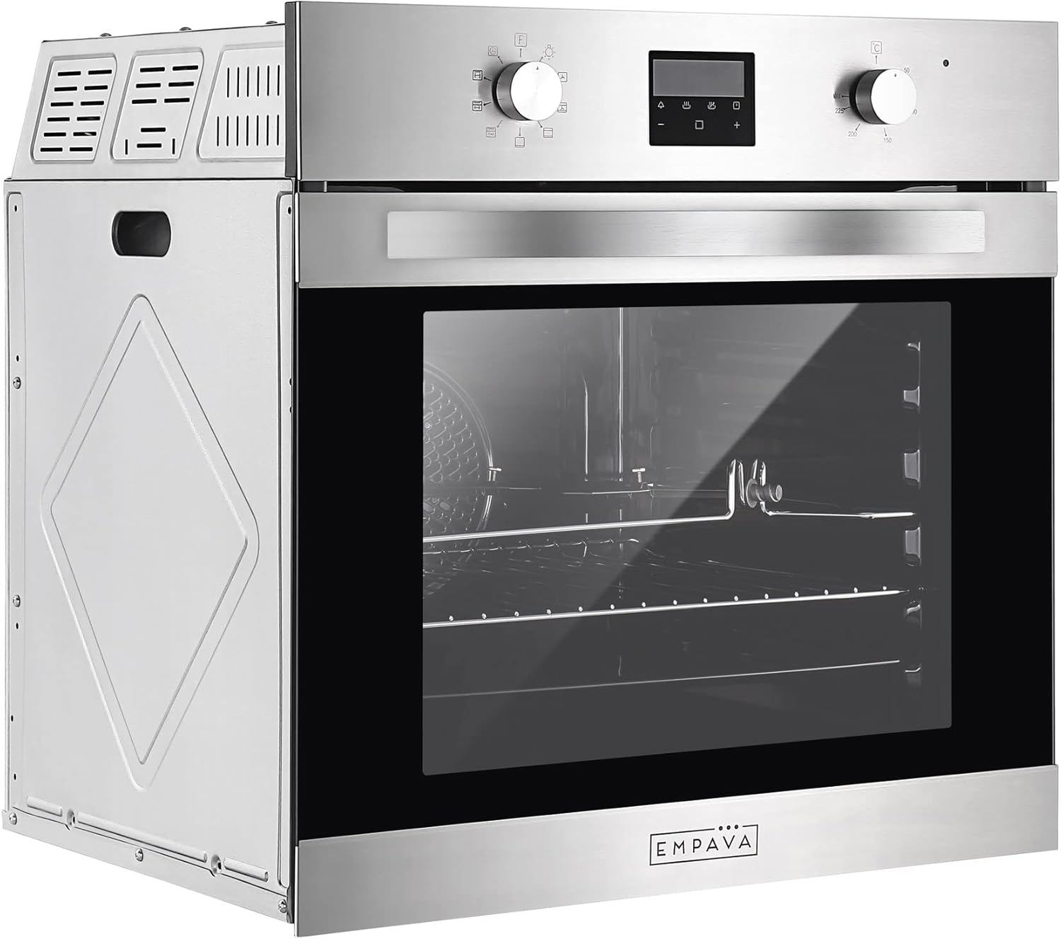 Empava Electric Oven, Built In Oven 72L, Steam Oven, Built in Electric Oven 2800W, Electric Oven Built In, Ovens,Fan Assisted Oven, Fan Oven, Single Oven, 9 Functions Electric Ovens 360°Rotisserie - Amazing Gadgets Outlet