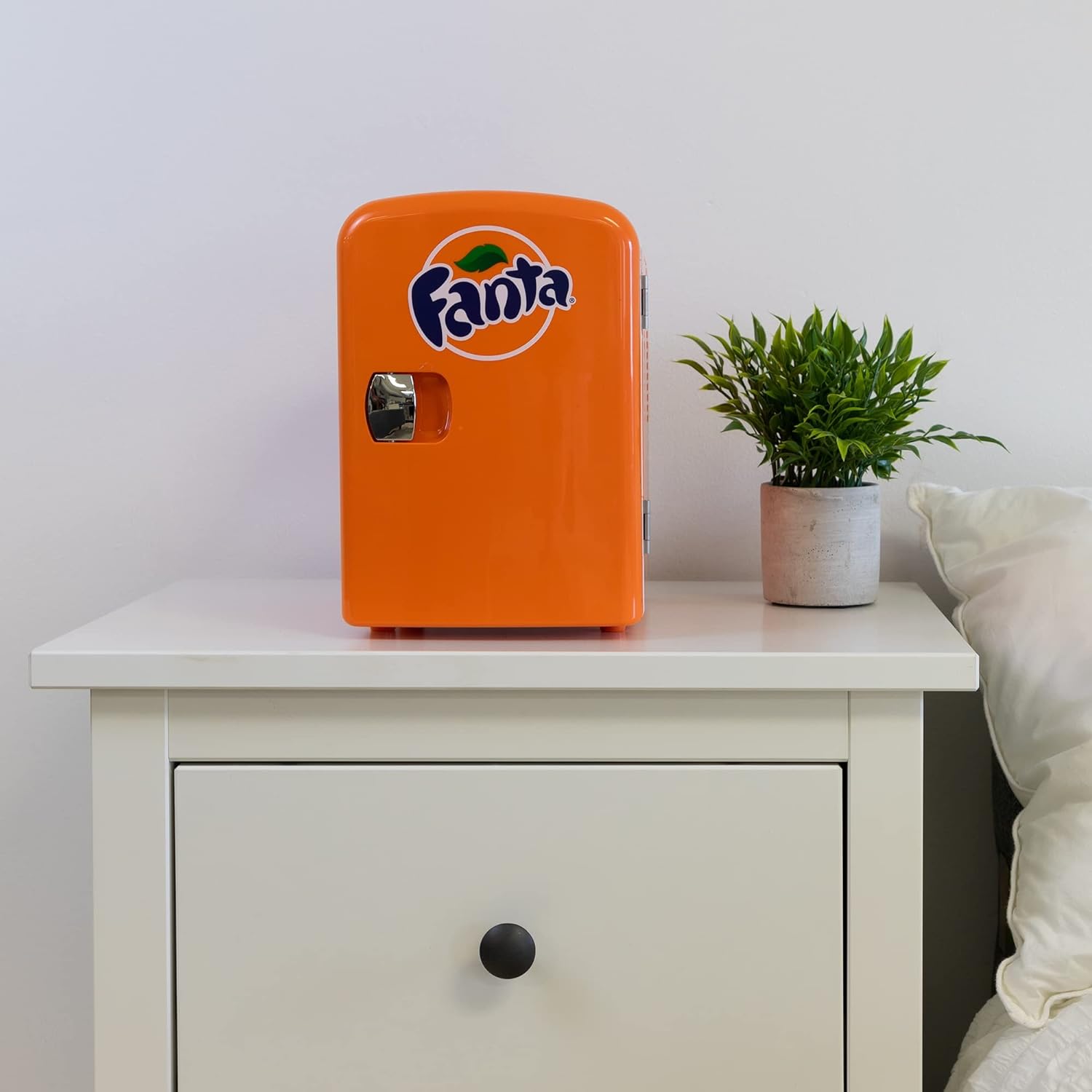 Fanta Mini Fridge For Bedrooms 4L Small Fridge 6 Can Table Top Fridge Quiet Mini Fridges For Skincare Food Drinks Kids Home Car & Travel 12v Portable Cooler Warmer Refrigerator by Coca - Cola, Orange   Import  Single ASIN  Import  Multiple ASIN ×Pr - Amazing Gadgets Outlet