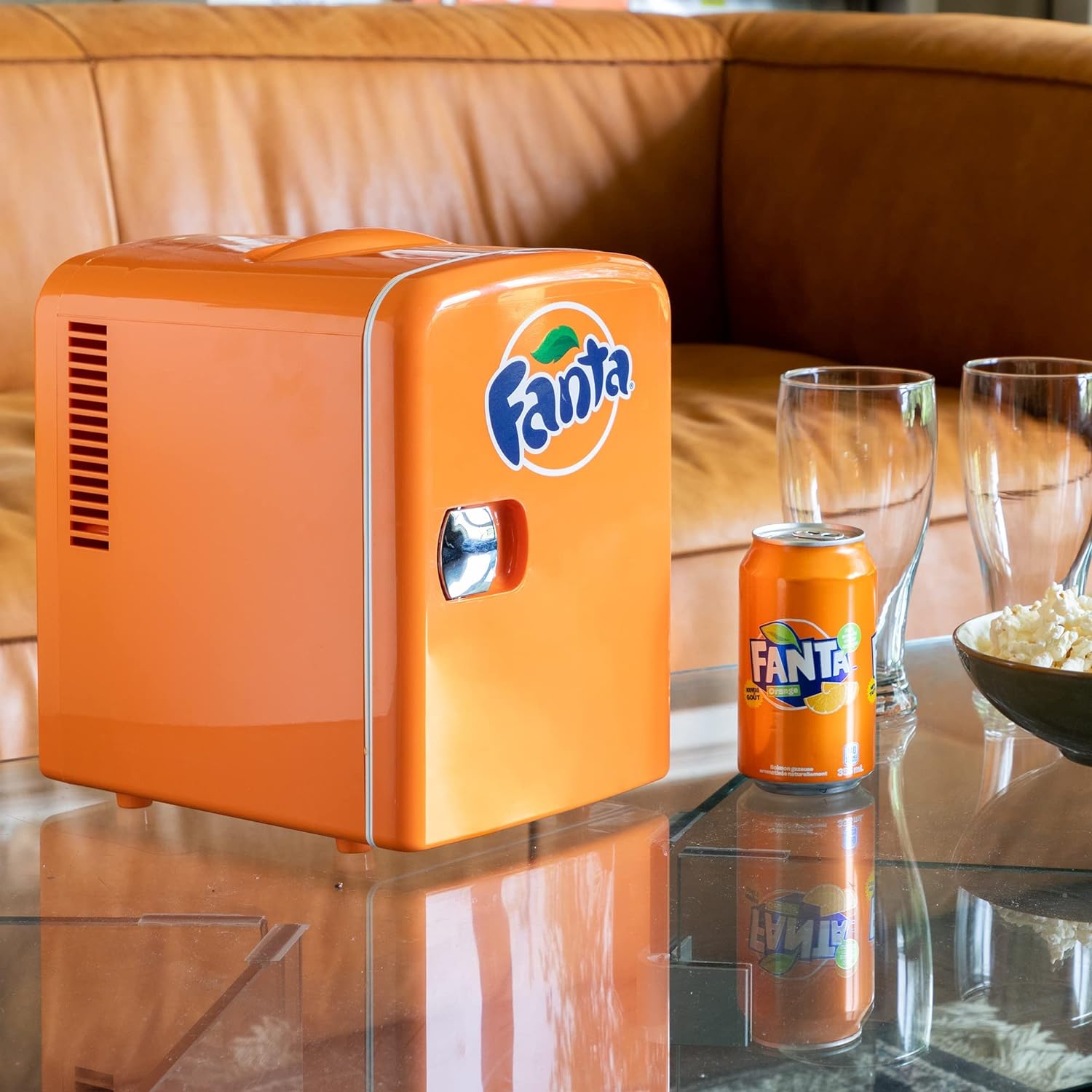 Fanta Mini Fridge For Bedrooms 4L Small Fridge 6 Can Table Top Fridge Quiet Mini Fridges For Skincare Food Drinks Kids Home Car & Travel 12v Portable Cooler Warmer Refrigerator by Coca - Cola, Orange   Import  Single ASIN  Import  Multiple ASIN ×Pr - Amazing Gadgets Outlet