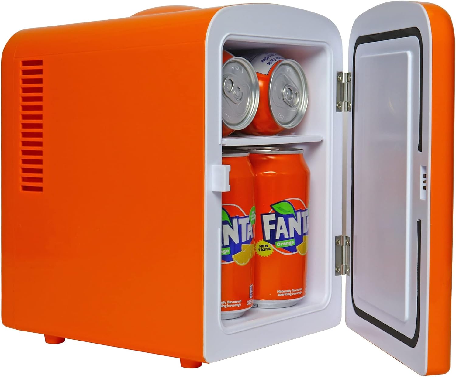 Fanta Mini Fridge For Bedrooms 4L Small Fridge 6 Can Table Top Fridge Quiet Mini Fridges For Skincare Food Drinks Kids Home Car & Travel 12v Portable Cooler Warmer Refrigerator by Coca - Cola, Orange   Import  Single ASIN  Import  Multiple ASIN ×Pr - Amazing Gadgets Outlet