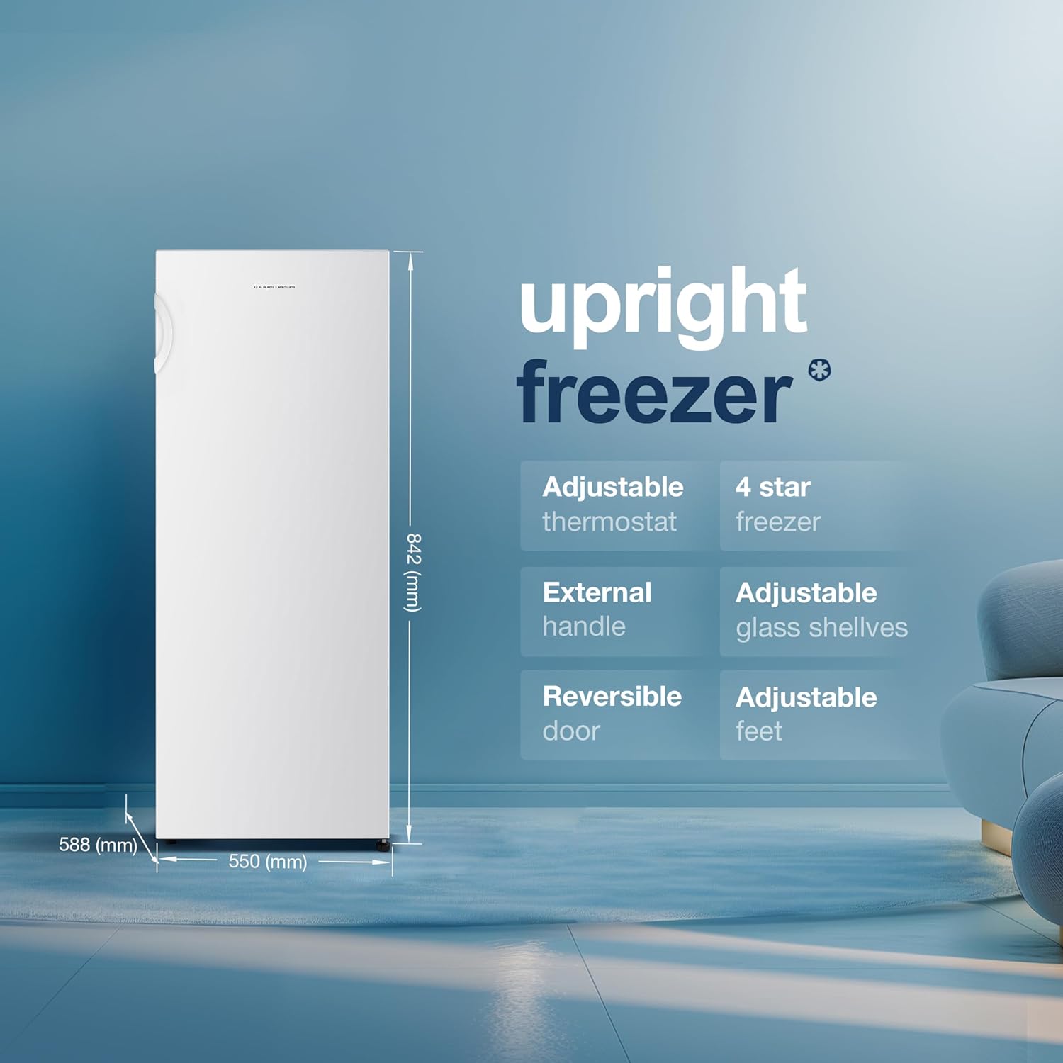 Fridgemaster MTZ55153E Freestanding Upright Freezer, 165Litres, 4 Star Freezer Rating, 55cm width, E Rated in White   Import  Single ASIN  Import  Multiple ASIN ×Product customization General Description Gallery Reviews Variations Ad - Amazing Gadgets Outlet