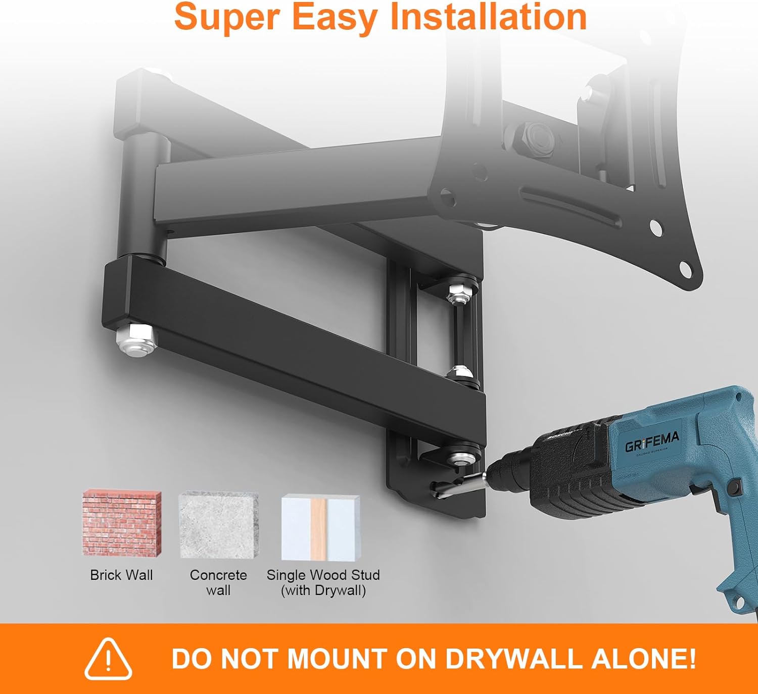 GRIFEMA GB1008 - 1 TV Wall Bracket for 13 - 32 inch TVs, TV Wall Mount for Flat & Curved TV, VESA 75x75MM to 100X100mm, up to 20KG, Tilt (+ 8°， - 12°)   Import  Single ASIN  Import  Multiple ASIN ×Product customization General Description Ga - Amazing Gadgets Outlet