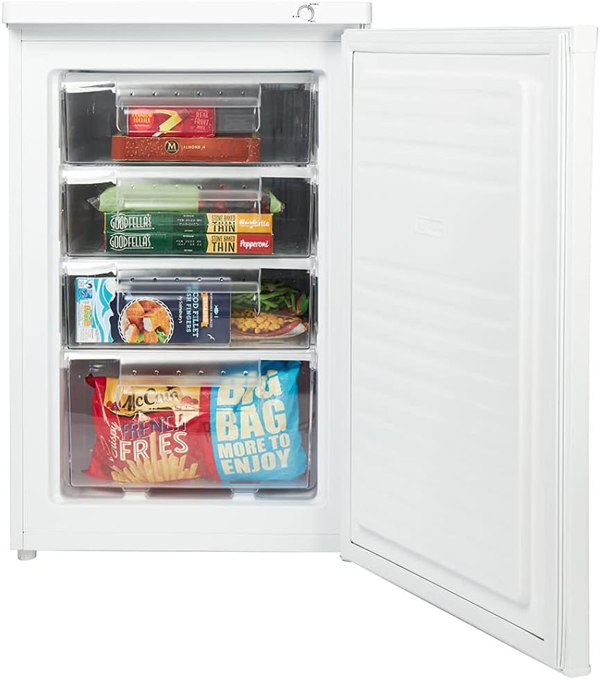 HADEN White Undercounter Larder Fridge - 130L Capacity, Two Adjustable Glass Shelves,Mechanical Temperature Control, and Manual Defrost - Compact Under Counter Fridge   Import  Single ASIN  Import  Multiple ASIN ×Product customization Gene - Amazing Gadgets Outlet