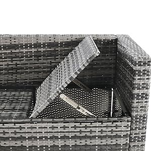 HESHU 6 Seater Rattan Garden Furniture Sofa & Coffee Table Set Outdoor Patio Furniture Wicker Weave Chair Space - saving Compact - Gray   Import  Single ASIN  Import  Multiple ASIN ×Product customization General Description Gallery Rev - Amazing Gadgets Outlet