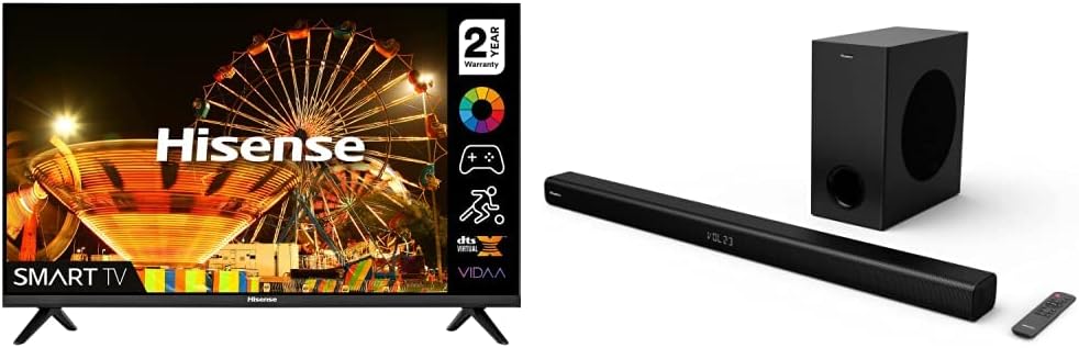 Hisense 32A4EGTUK (32 Inch) HD Smart TV, with Natural Colour Enhancer, DTS Virtual X, VIDAA U5 OS, Youtube, Netflix, Disney +, Freeview Play and WiFi (2022 NEW), Operating System VIDAA   Import  Single ASIN  Import  Multiple ASIN ×Product customi - Amazing Gadgets Outlet