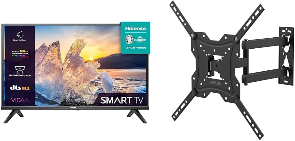 Hisense 32A4EGTUK (32 Inch) HD Smart TV, with Natural Colour Enhancer, DTS Virtual X, VIDAA U5 OS, Youtube, Netflix, Disney +, Freeview Play and WiFi (2022 NEW), Operating System VIDAA   Import  Single ASIN  Import  Multiple ASIN ×Product customi - Amazing Gadgets Outlet