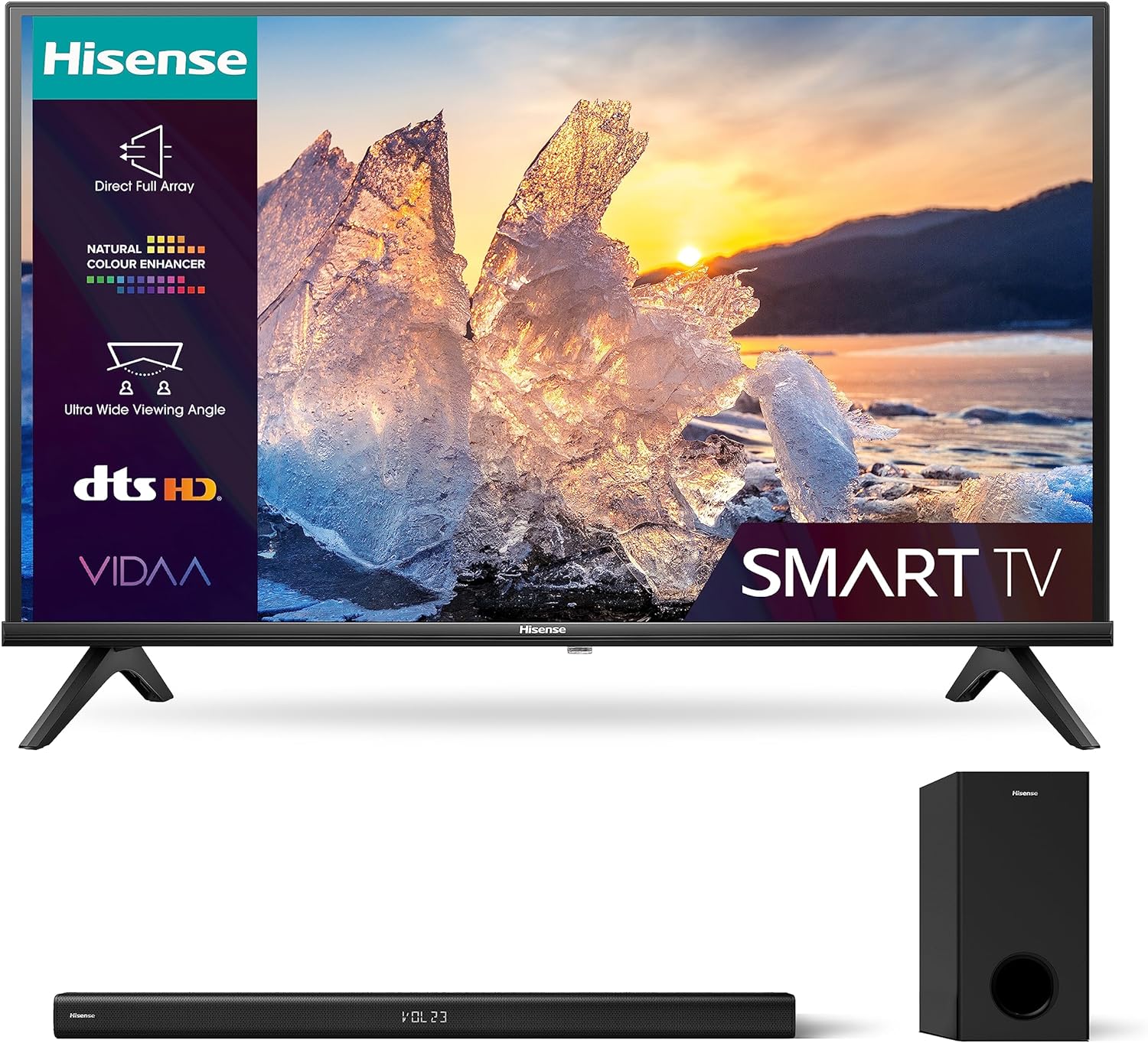 Hisense 32A4EGTUK (32 Inch) HD Smart TV, with Natural Colour Enhancer, DTS Virtual X, VIDAA U5 OS, Youtube, Netflix, Disney +, Freeview Play and WiFi (2022 NEW), Operating System VIDAA   Import  Single ASIN  Import  Multiple ASIN ×Product customi - Amazing Gadgets Outlet