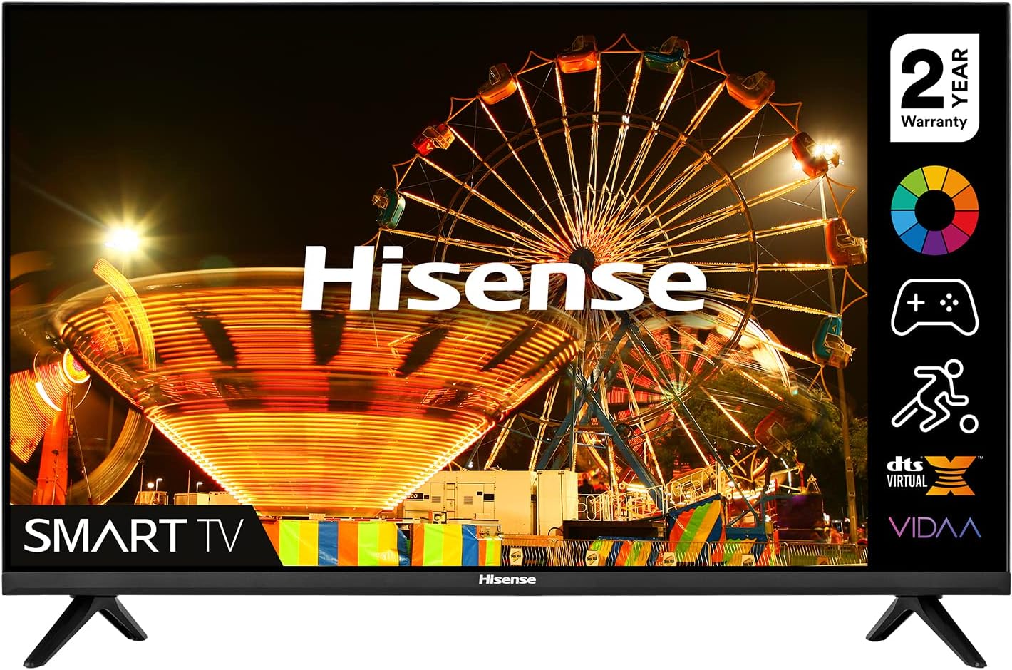 Hisense 32A4EGTUK (32 Inch) HD Smart TV, with Natural Colour Enhancer, DTS Virtual X, VIDAA U5 OS, Youtube, Netflix, Disney +, Freeview Play and WiFi (2022 NEW), Operating System VIDAA   Import  Single ASIN  Import  Multiple ASIN ×Product customi - Amazing Gadgets Outlet