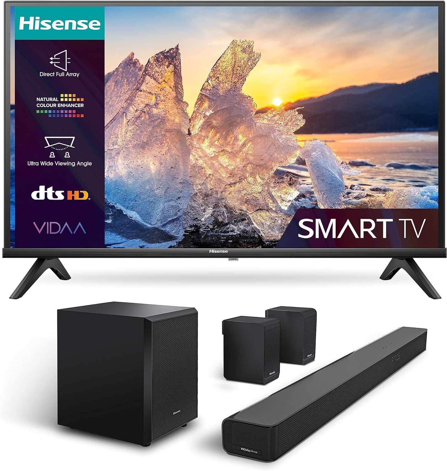 Hisense 32A4EGTUK (32 Inch) HD Smart TV, with Natural Colour Enhancer, DTS Virtual X, VIDAA U5 OS, Youtube, Netflix, Disney +, Freeview Play and WiFi (2022 NEW), Operating System VIDAA   Import  Single ASIN  Import  Multiple ASIN ×Product customi - Amazing Gadgets Outlet