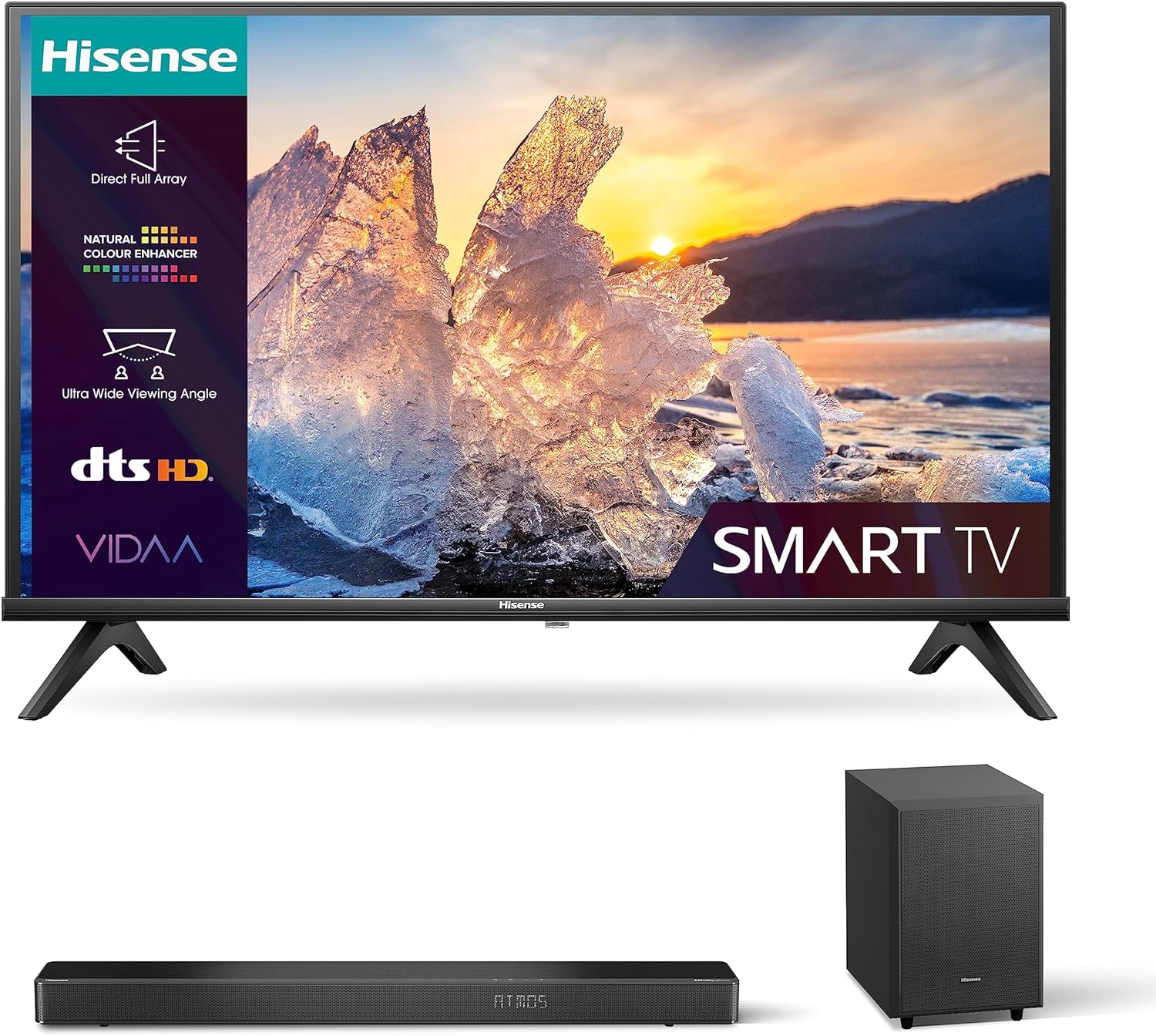 Hisense 32A4EGTUK (32 Inch) HD Smart TV, with Natural Colour Enhancer, DTS Virtual X, VIDAA U5 OS, Youtube, Netflix, Disney +, Freeview Play and WiFi (2022 NEW), Operating System VIDAA   Import  Single ASIN  Import  Multiple ASIN ×Product customi - Amazing Gadgets Outlet