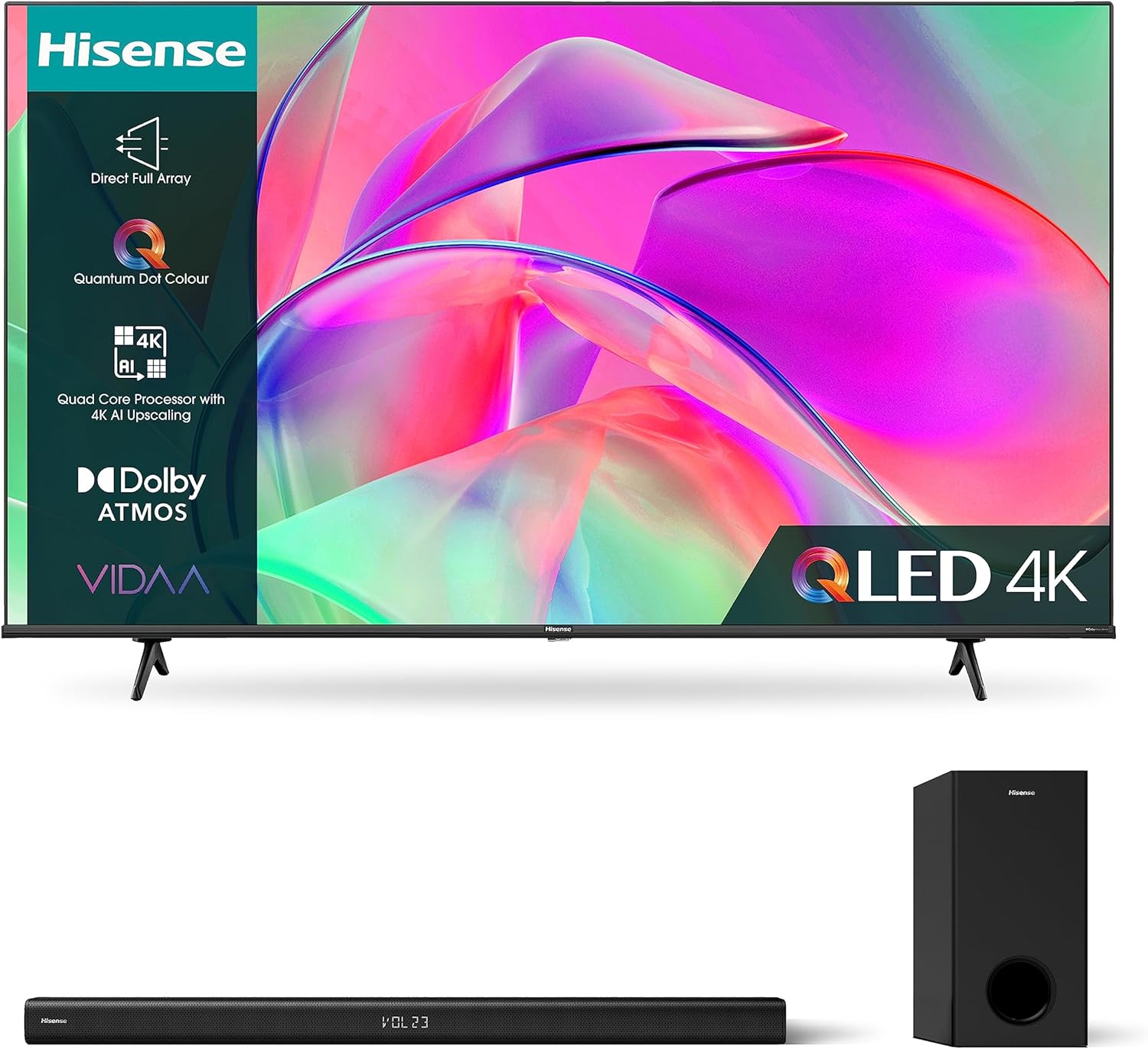 Hisense 43E77HQTUK QLED Gaming Series 43 - inch 4K UHD Dolby Vision HDR Smart TV with YouTube, Netflix, Disney + Freeview Play and Alexa Built - in, Bluetooth and WiFi, TUV Certificated (2022 NEW)   Import  Single ASIN  Import  Multiple ASIN ×Product - Amazing Gadgets Outlet