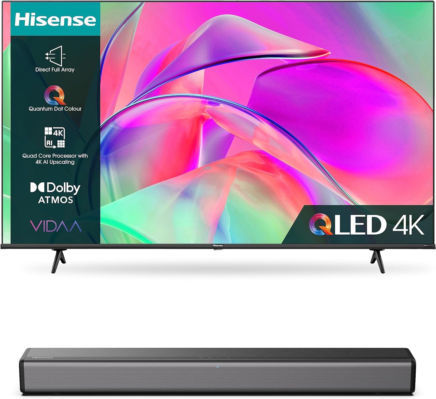 Hisense 43E77HQTUK QLED Gaming Series 43 - inch 4K UHD Dolby Vision HDR Smart TV with YouTube, Netflix, Disney + Freeview Play and Alexa Built - in, Bluetooth and WiFi, TUV Certificated (2022 NEW)   Import  Single ASIN  Import  Multiple ASIN ×Product - Amazing Gadgets Outlet