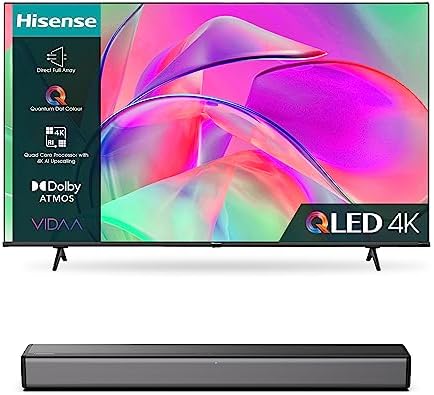 Hisense 43E77HQTUK QLED Gaming Series 43 - inch 4K UHD Dolby Vision HDR Smart TV with YouTube, Netflix, Disney + Freeview Play and Alexa Built - in, Bluetooth and WiFi, TUV Certificated (2022 NEW)   Import  Single ASIN  Import  Multiple ASIN ×Product - Amazing Gadgets Outlet