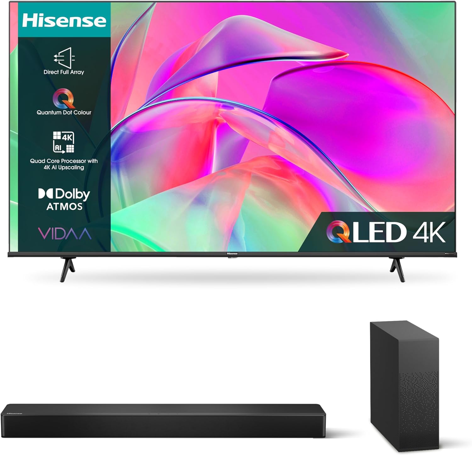 Hisense 43E77HQTUK QLED Gaming Series 43 - inch 4K UHD Dolby Vision HDR Smart TV with YouTube, Netflix, Disney + Freeview Play and Alexa Built - in, Bluetooth and WiFi, TUV Certificated (2022 NEW)   Import  Single ASIN  Import  Multiple ASIN ×Product - Amazing Gadgets Outlet