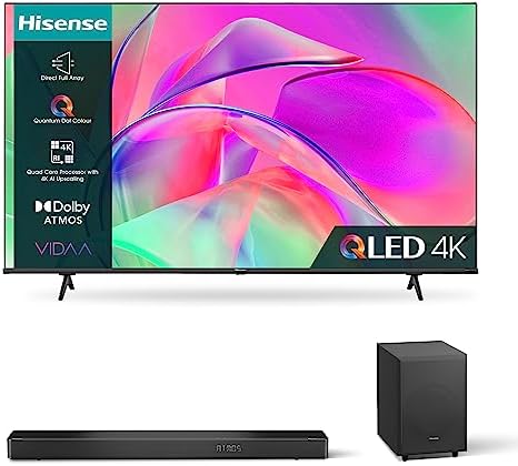 Hisense 43E77HQTUK QLED Gaming Series 43 - inch 4K UHD Dolby Vision HDR Smart TV with YouTube, Netflix, Disney + Freeview Play and Alexa Built - in, Bluetooth and WiFi, TUV Certificated (2022 NEW)   Import  Single ASIN  Import  Multiple ASIN ×Product - Amazing Gadgets Outlet