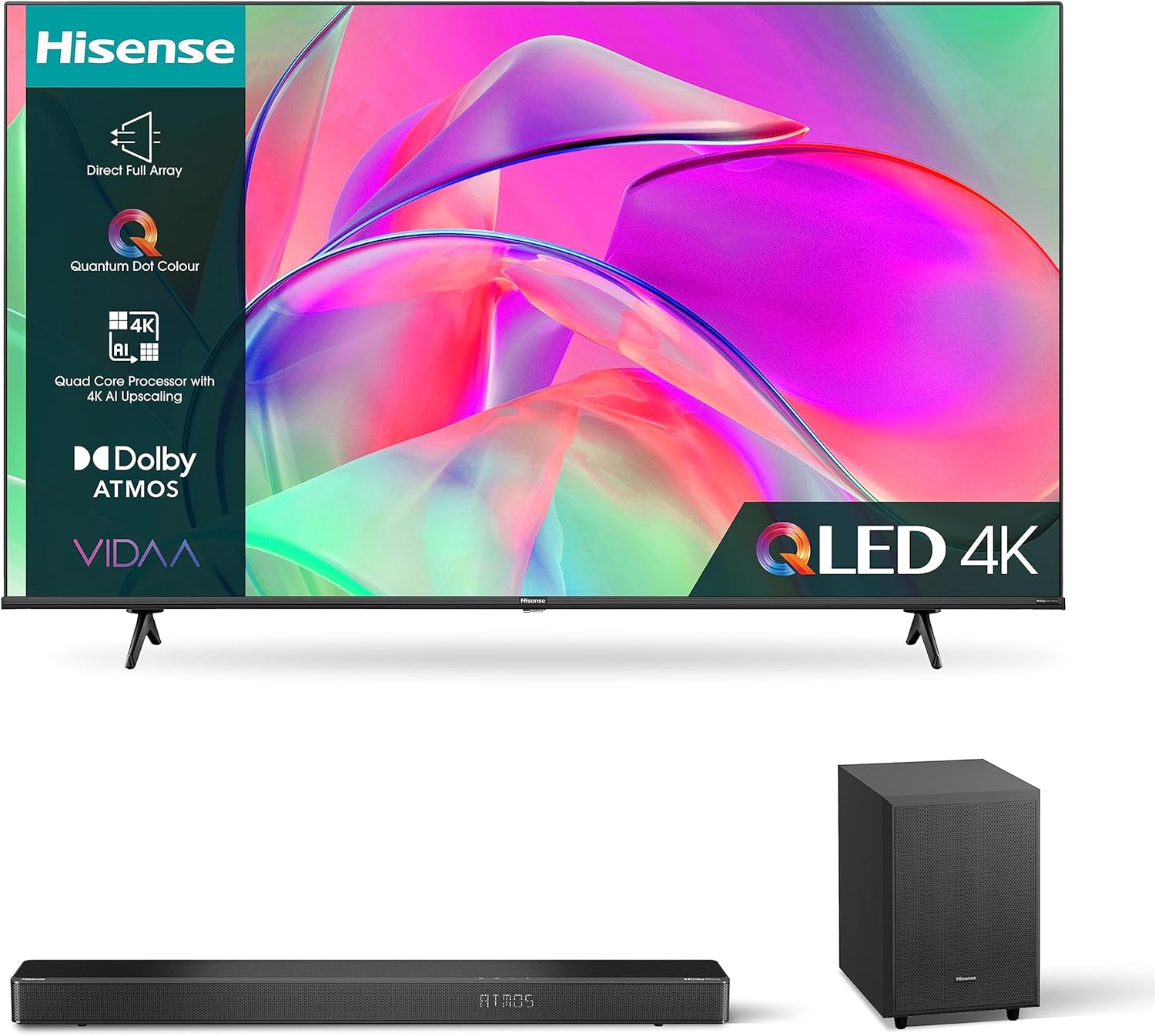 Hisense 43E77HQTUK QLED Gaming Series 43 - inch 4K UHD Dolby Vision HDR Smart TV with YouTube, Netflix, Disney + Freeview Play and Alexa Built - in, Bluetooth and WiFi, TUV Certificated (2022 NEW)   Import  Single ASIN  Import  Multiple ASIN ×Product - Amazing Gadgets Outlet