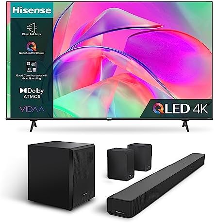 Hisense 43E77HQTUK QLED Gaming Series 43 - inch 4K UHD Dolby Vision HDR Smart TV with YouTube, Netflix, Disney + Freeview Play and Alexa Built - in, Bluetooth and WiFi, TUV Certificated (2022 NEW)   Import  Single ASIN  Import  Multiple ASIN ×Product - Amazing Gadgets Outlet