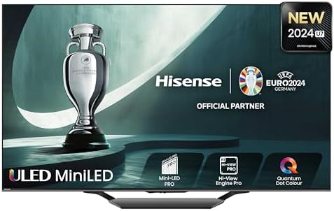 Hisense 55 Inch ULED Mini - LED Smart TV 55U7KQTUK - 144Hz VRR, HDMI 2.1, Quantum Dot Colour, Dolby Vision IQ, VIDAA, and Youtube, Freeview Play, Netflix and Disney+ (2023 New Model), Black   Import  Single ASIN  Import  Multiple ASIN ×Product cust - Amazing Gadgets Outlet