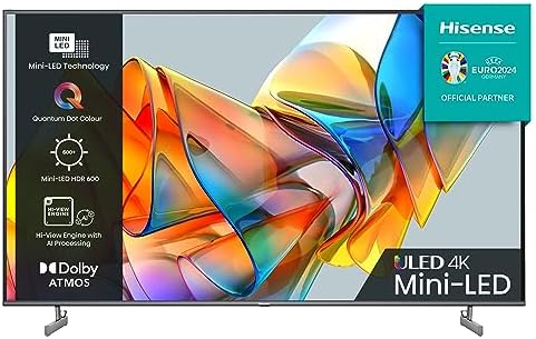 Hisense 55 Inch ULED Mini - LED Smart TV 55U7KQTUK - 144Hz VRR, HDMI 2.1, Quantum Dot Colour, Dolby Vision IQ, VIDAA, and Youtube, Freeview Play, Netflix and Disney+ (2023 New Model), Black   Import  Single ASIN  Import  Multiple ASIN ×Product cust - Amazing Gadgets Outlet