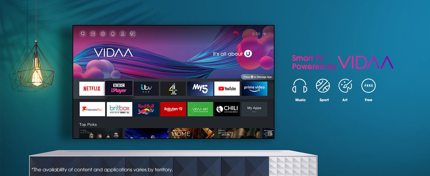 HISENSE 55A6GTUK (55 Inch) 4K UHD Smart TV, with Dolby Vision HDR, DTS Virtual X, Youtube, Netflix, Freeview Play and Alexa Built - in, Bluetooth and WiFi (2021 NEW), Operating System VIDAA   Import  Single ASIN  Import  Multiple ASIN ×Product cust - Amazing Gadgets Outlet