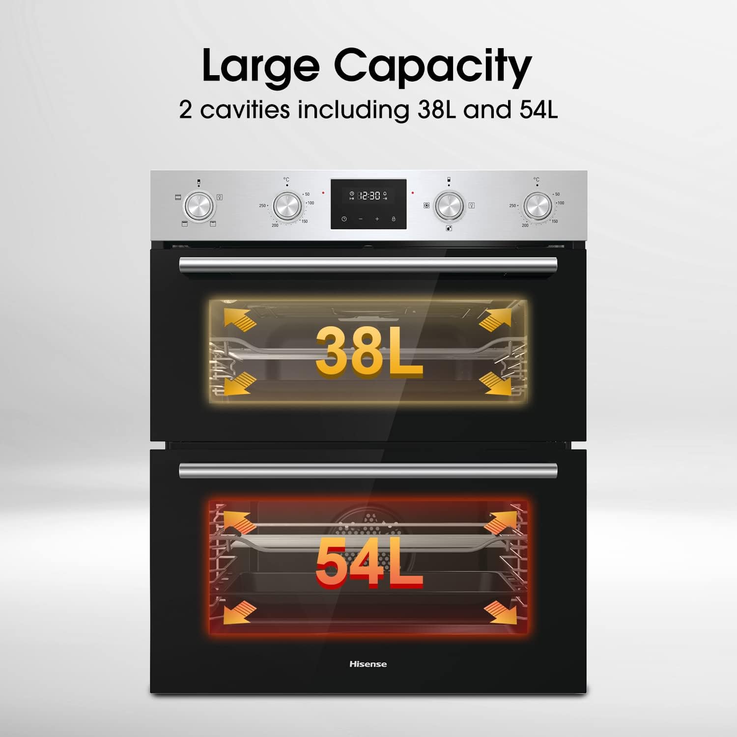 Hisense BID79222CXUK Built Under Electric Double Oven - Stainless Steel - A/A Rated, Extra Large - Amazing Gadgets Outlet