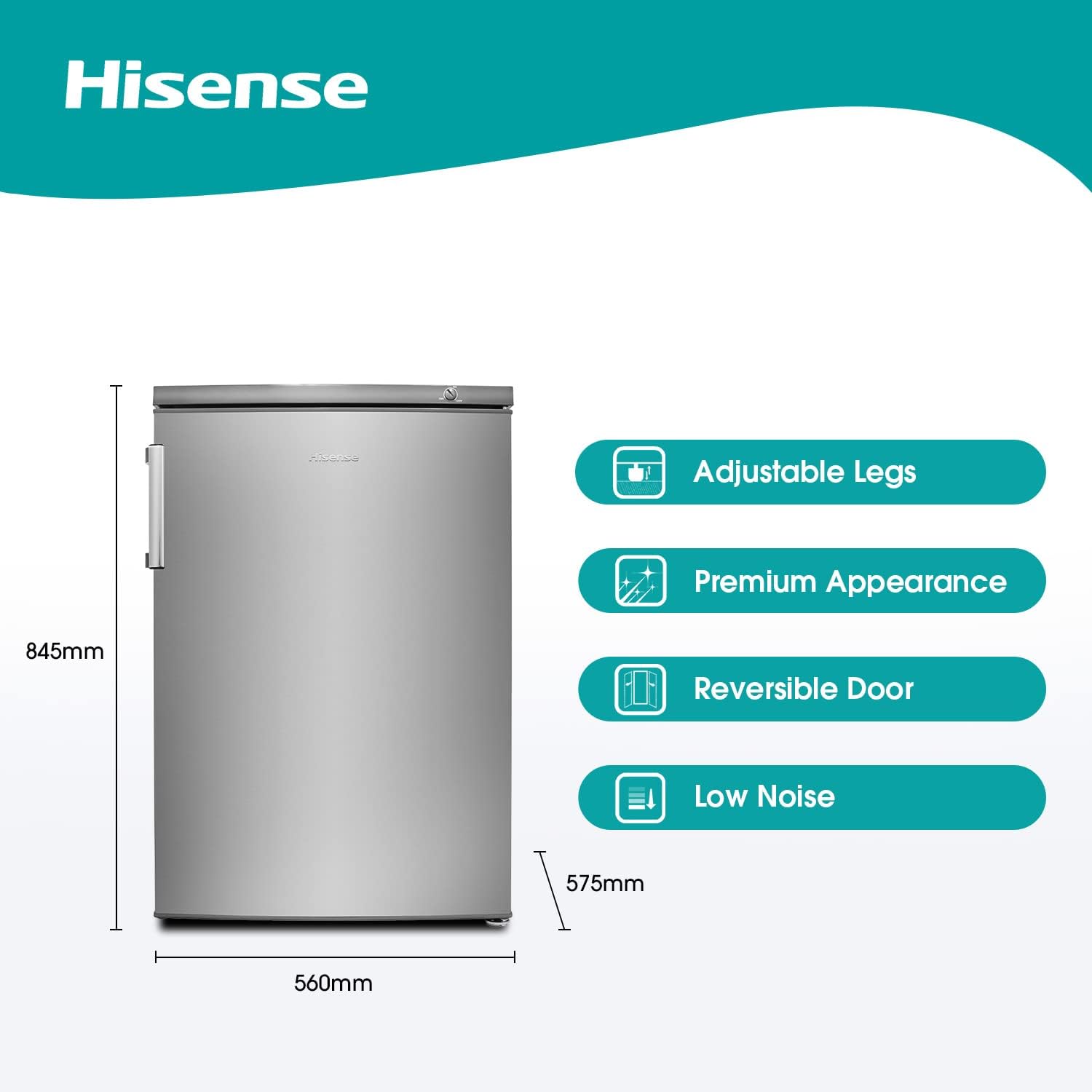 Hisense FV105D4BC21 ‎82 Litres Freestanding Freezer, 56 × 84.5 × 57.5 cm (W×H×D), Stainless steel, Grey   Import  Single ASIN  Import  Multiple ASIN ×Product customization General Description Gallery Reviews Variations Additional det - Amazing Gadgets Outlet