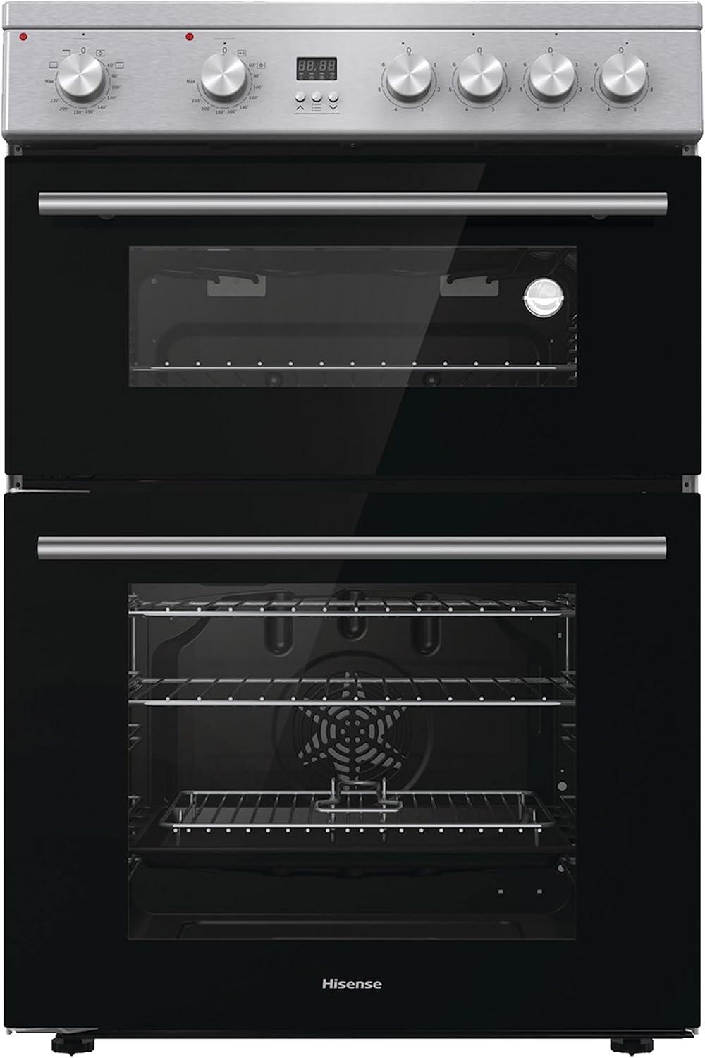 Hisense HDE3211BWUK 60cm Electric Cooker with Ceramic Hob - White A Rated Double Oven - White - Amazing Gadgets Outlet