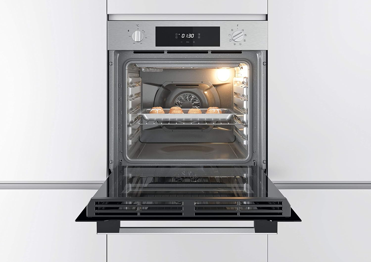 Hoover H - Oven 300 HOC3BF3258IN Built - In Electric Single Oven, Multifunctional, Stainless Steel 60cm - Amazing Gadgets Outlet