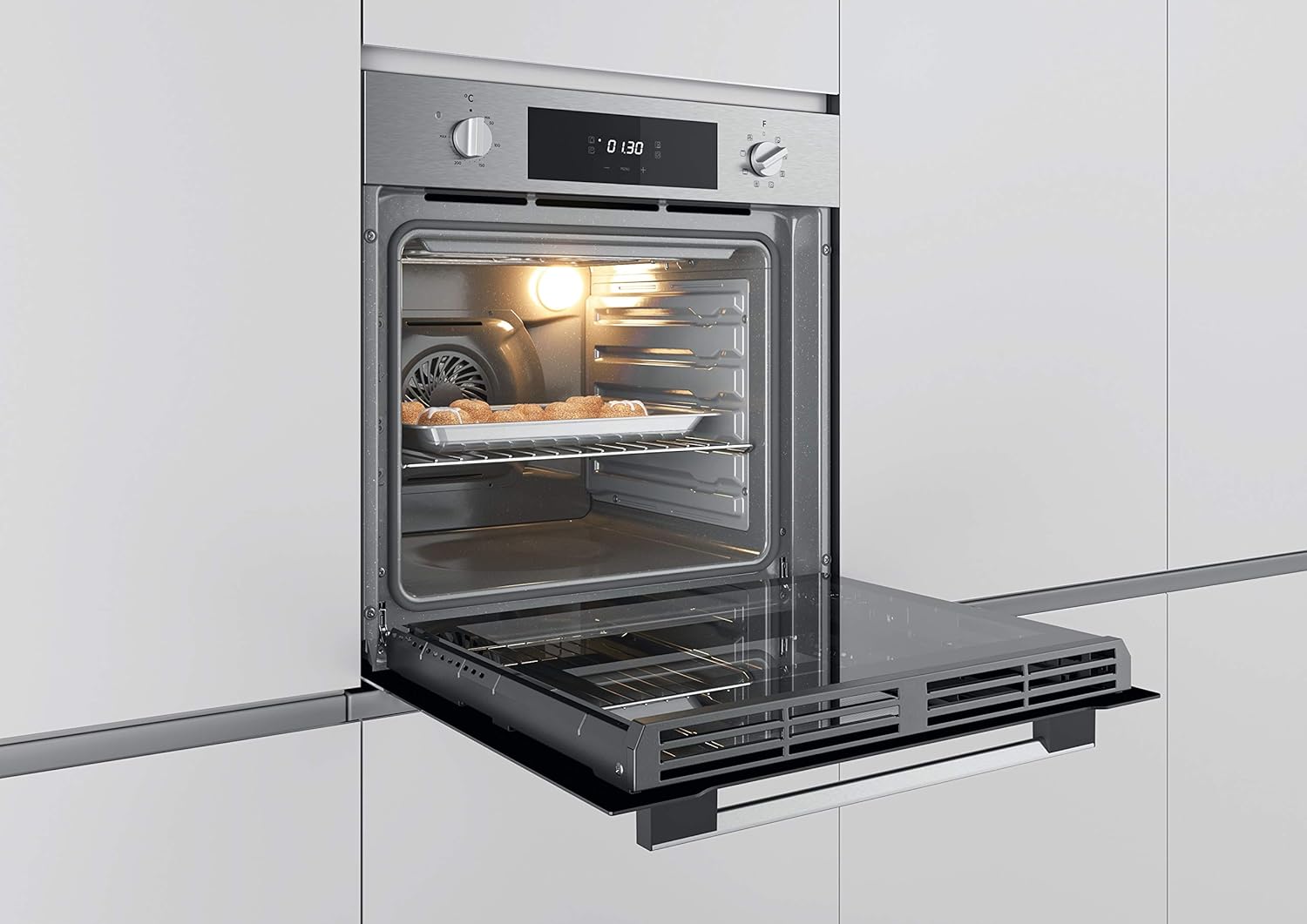 Hoover H - Oven 300 HOC3BF3258IN Built - In Electric Single Oven, Multifunctional, Stainless Steel 60cm - Amazing Gadgets Outlet