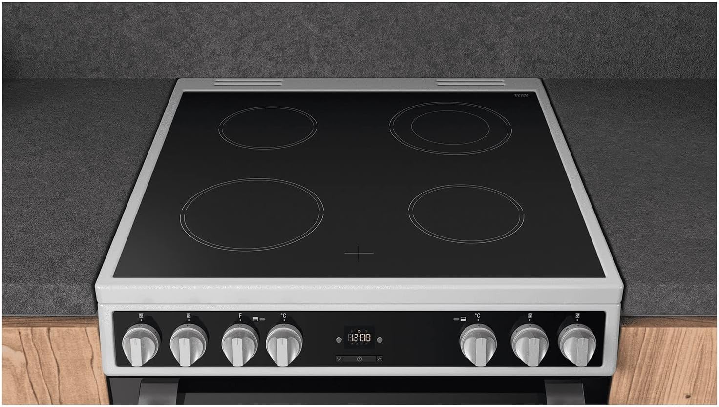 Hotpoint 60cm Double Oven Electric Cooker with Catalytic Cleaning - White - Amazing Gadgets Outlet