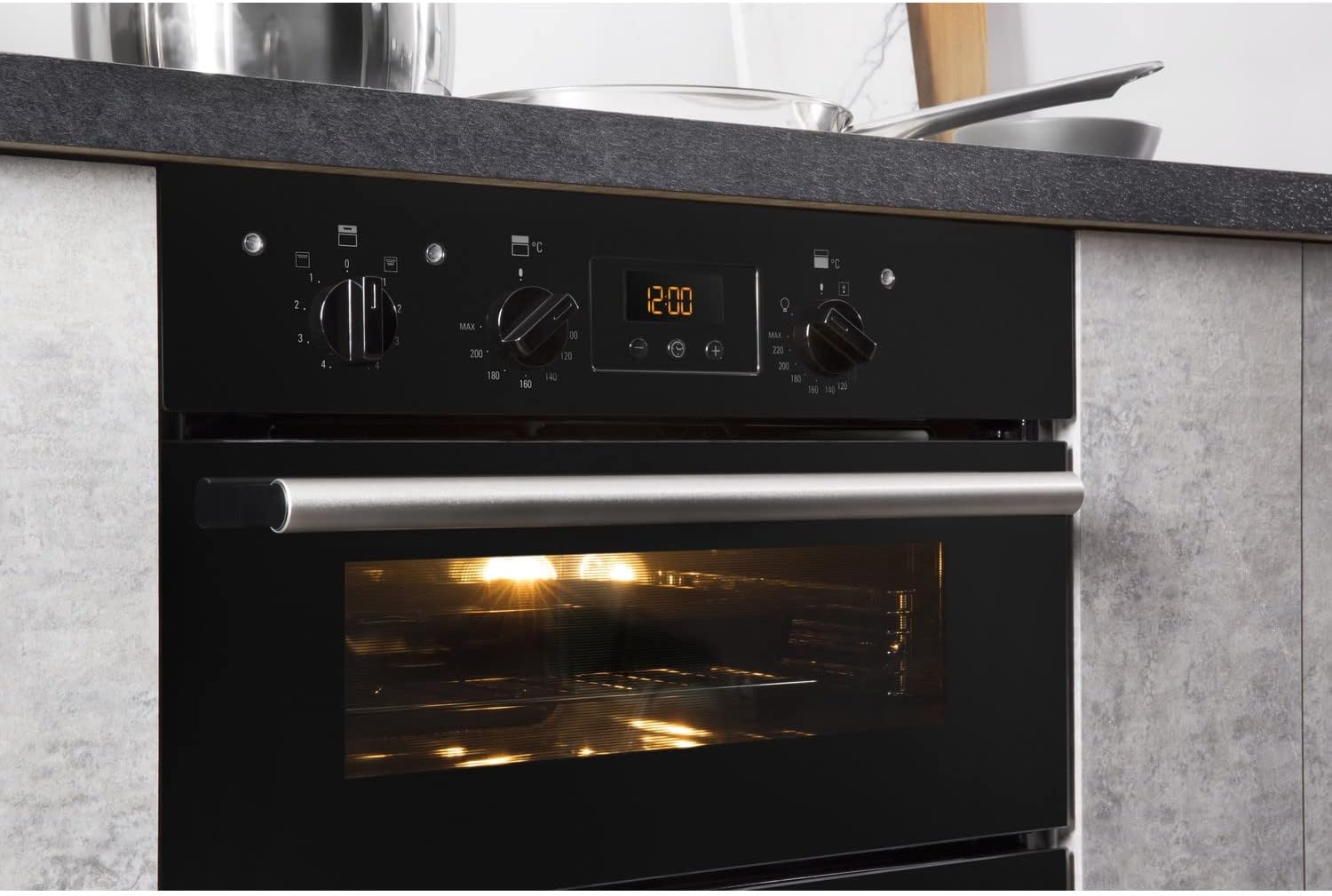 Hotpoint Luce Electric Built Under Double Oven - Black - Amazing Gadgets Outlet