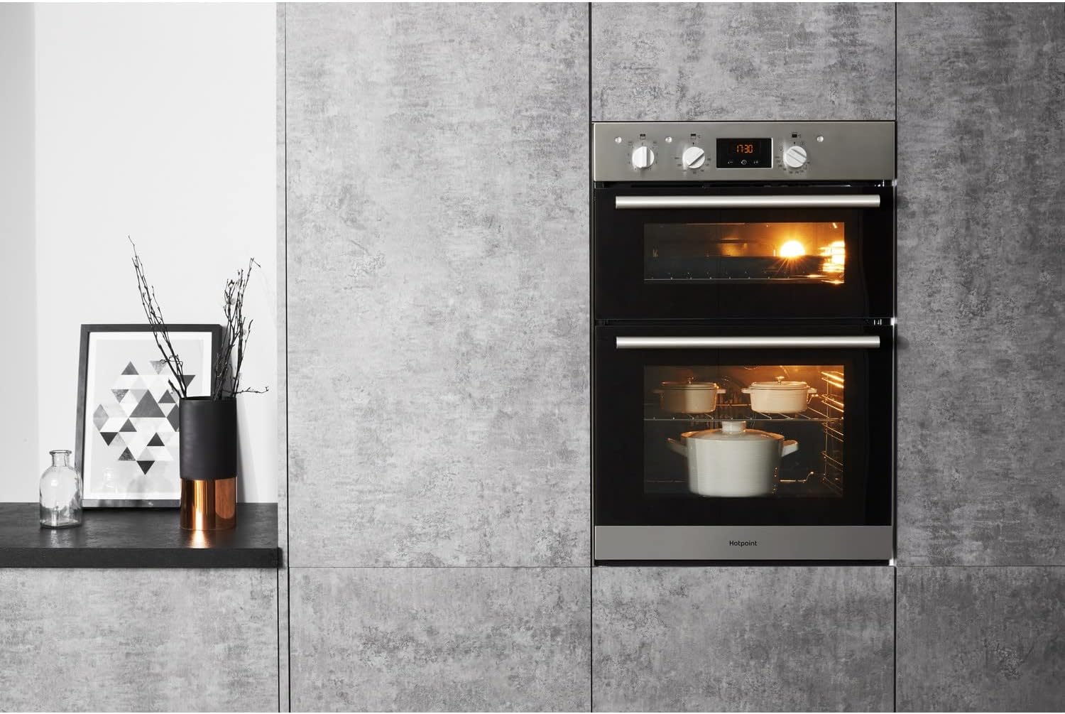 Hotpoint Newstyle Electric Built In Double Oven - Stainless Steel - Amazing Gadgets Outlet