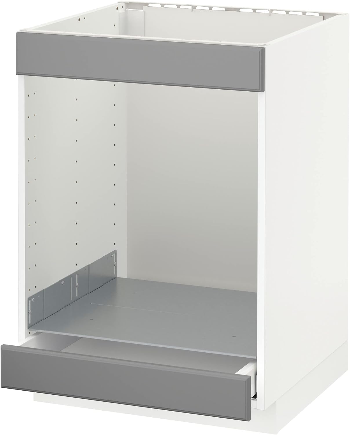 IKEA METOD/MAXIMERA Base cab for hob+Oven w Drawer, 60x60 cm, White/Bodbyn Grey - Amazing Gadgets Outlet