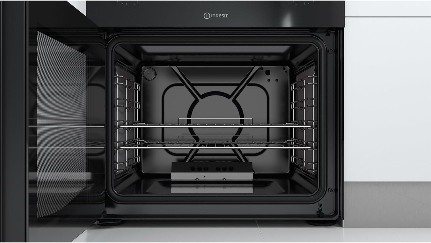 Indesit 60cm Double Oven Gas Cooker with Catalytic Liners - Black - Amazing Gadgets Outlet