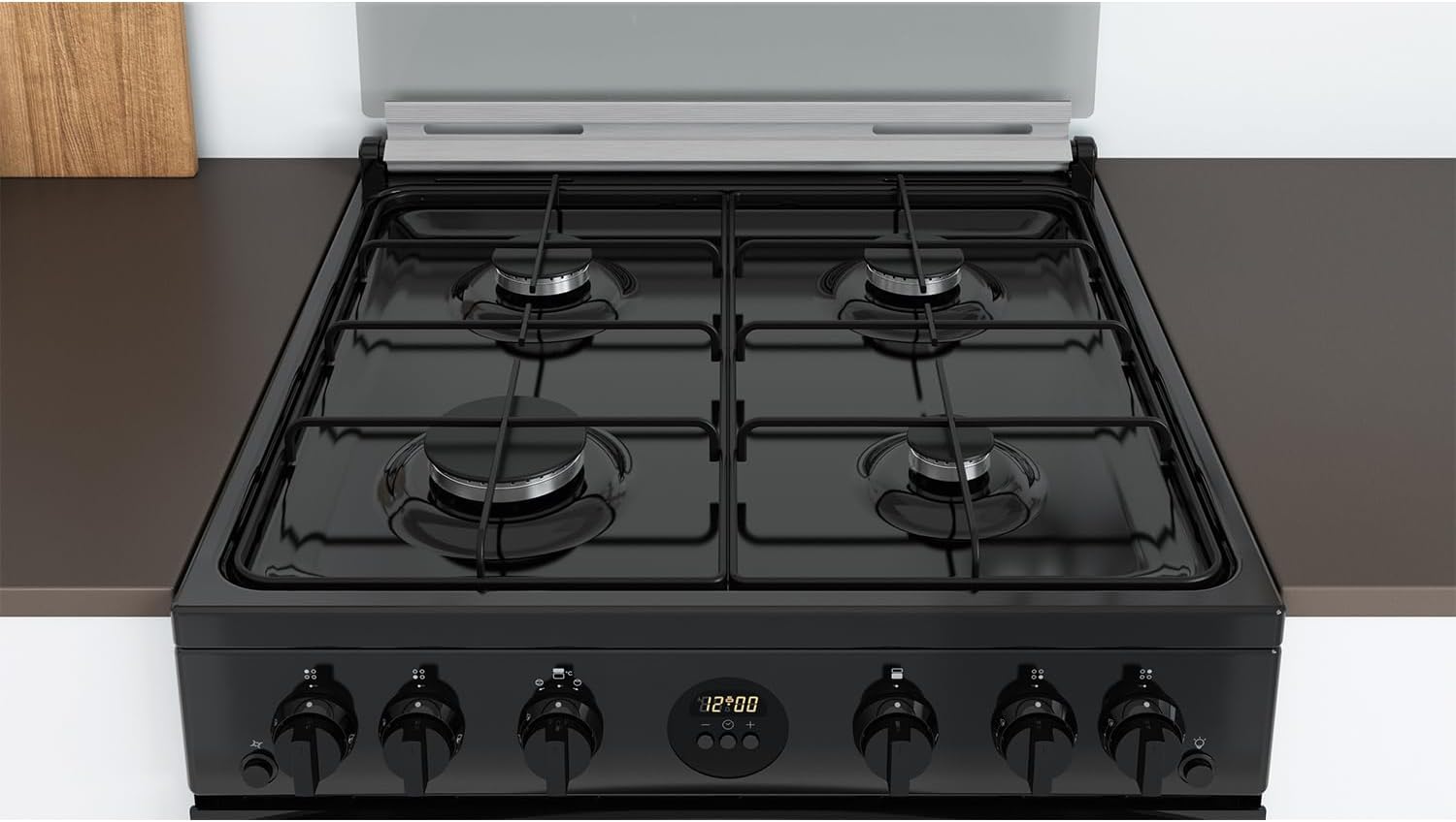 Indesit 60cm Double Oven Gas Cooker with Catalytic Liners - Black - Amazing Gadgets Outlet