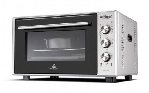 ITIMAT 40L Oven With Double Hotplate Hob And Thermostat - X - LARGE Convection Oven - Ideal for Roasting, Baking, Grilling and Reheating - 2500w Electric Countertop Oven With Round Pan And Grill - Amazing Gadgets Outlet