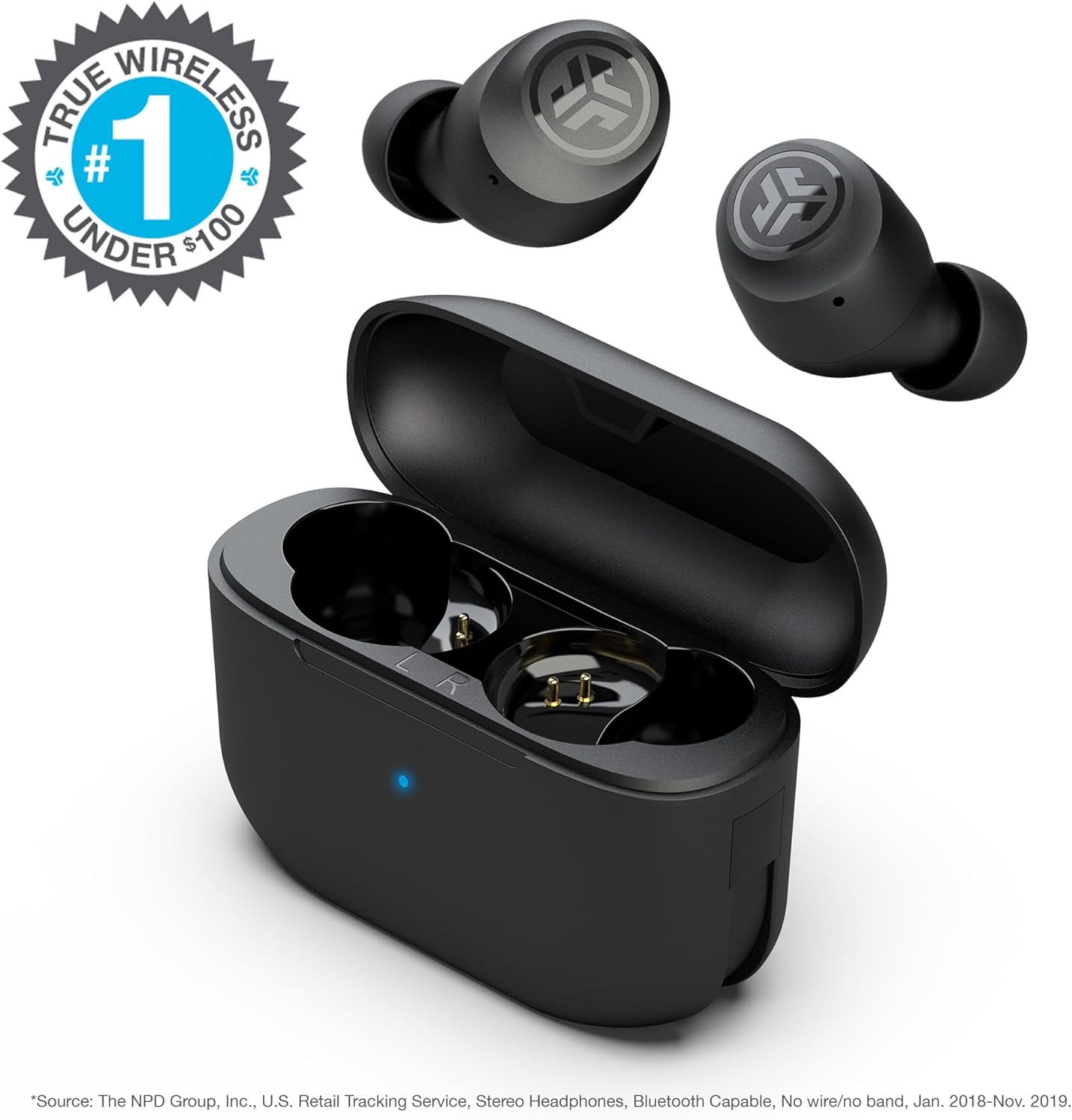 JLab Go Air Pop True Wireless Earbuds, In Ear Headphones, Bluetooth Earphones, Ear Buds with 32H Playtime, Bluetooth Earbuds with Microphone, USB Charging Case, Dual Connect, EQ3 Sound, Black   Import  Single ASIN  Import  Multiple ASIN ×Product - Amazing Gadgets Outlet