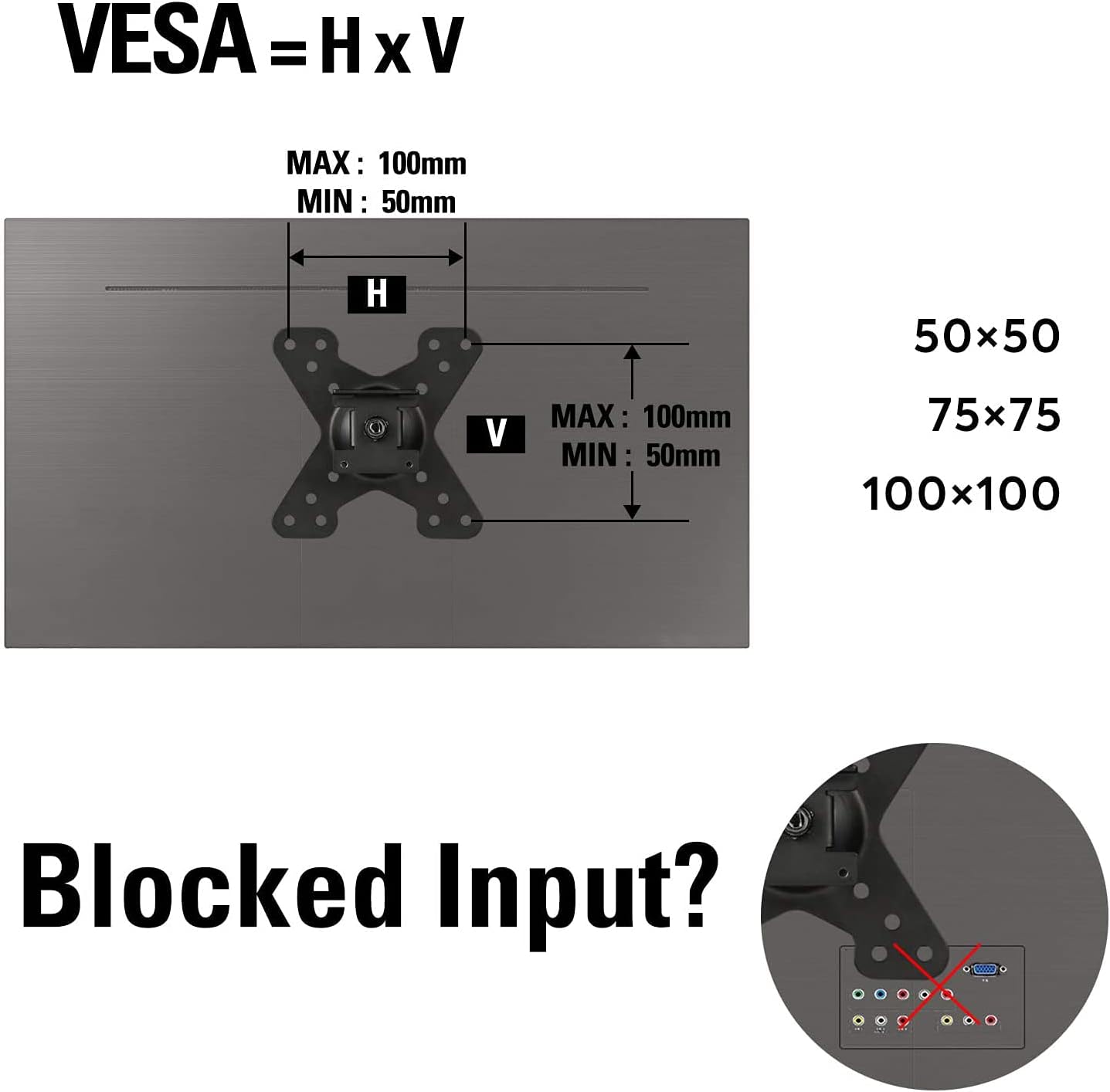 Mounting Dream TV Wall Bracket Mount for Most 10 - 26 inch TVs and Monitors with VESA 50x50mm, 75x75mm and 100x100mm up to 15 KG, Monitor Wall Mount Bracket Swivels, Tilts, 360° Rotates MD2463 - 02   Import  Single ASIN  Import  Multiple ASIN ×Produc - Amazing Gadgets Outlet