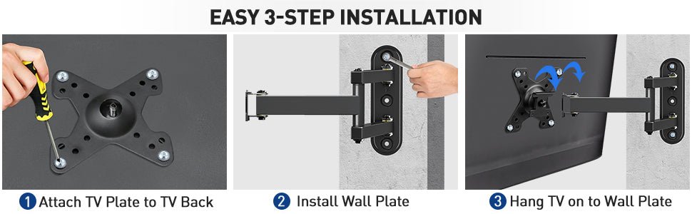 Mounting Dream TV Wall Bracket Mount for Most 10 - 26 inch TVs and Monitors with VESA 50x50mm, 75x75mm and 100x100mm up to 15 KG, Monitor Wall Mount Bracket Swivels, Tilts, 360° Rotates MD2463 - 02   Import  Single ASIN  Import  Multiple ASIN ×Produc - Amazing Gadgets Outlet