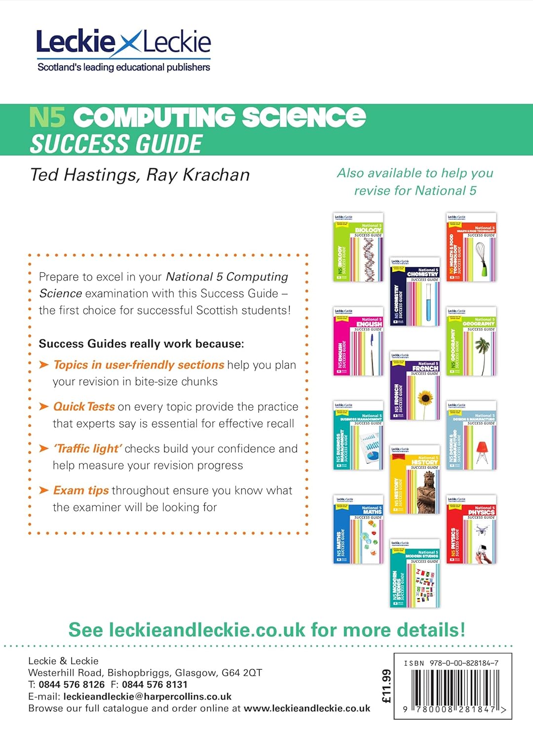 National 5 Computing Science Revision Guide: Revise for SQA Exams (Leckie N5 Revision) - Amazing Gadgets Outlet