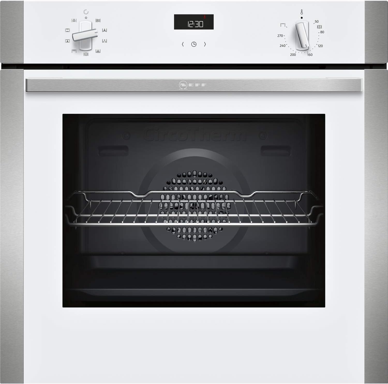 NEFF B1ACE4HN0B N50, Built - in Single Oven with Circotherm and Cliprails, Stainless Steel - Amazing Gadgets Outlet