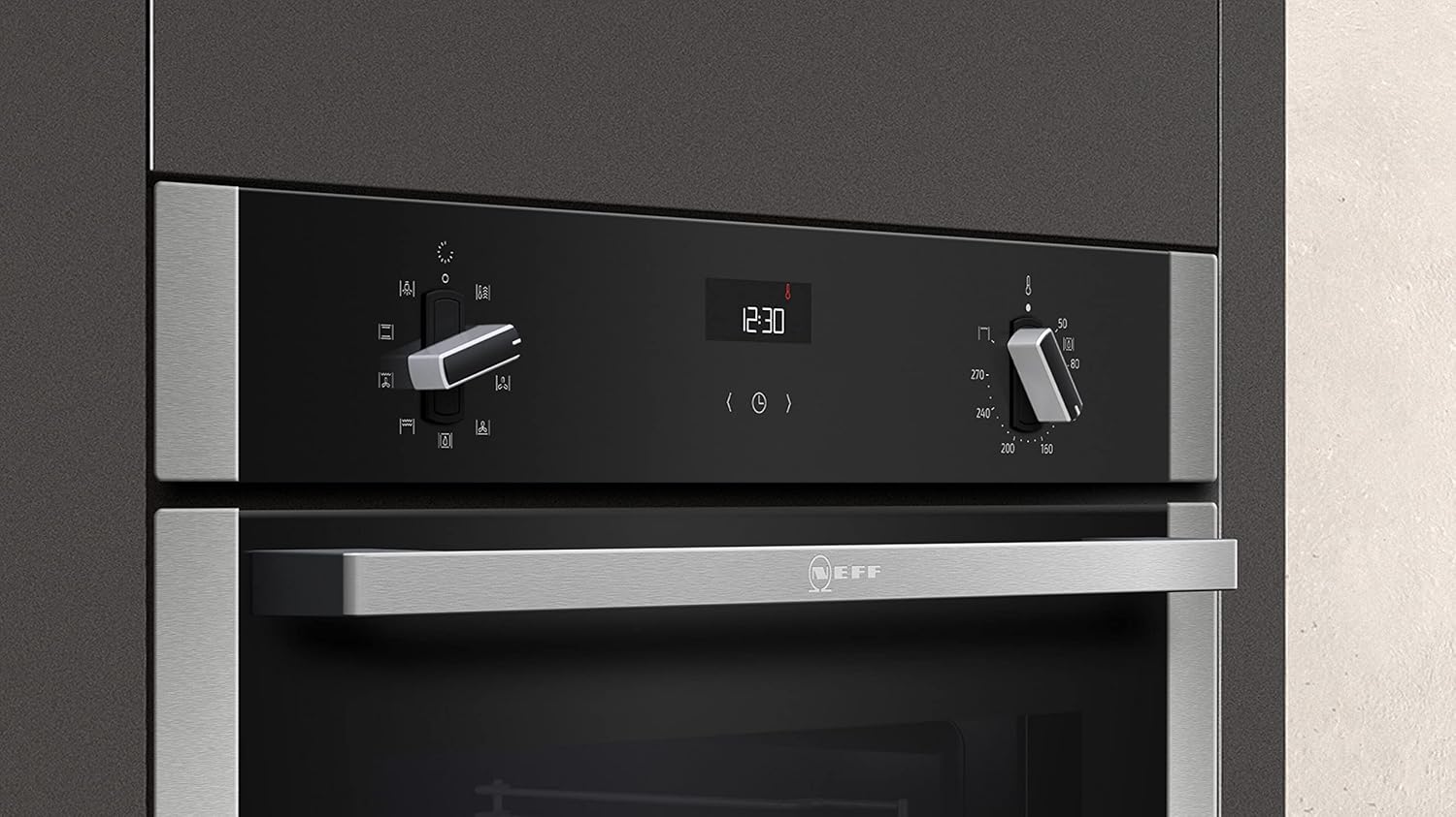 NEFF B1ACE4HN0B N50, Built - in Single Oven with Circotherm and Cliprails, Stainless Steel - Amazing Gadgets Outlet