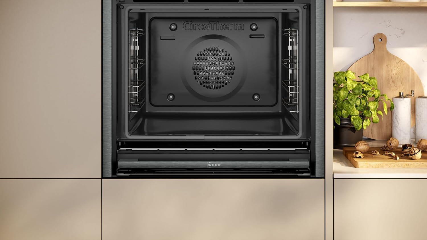 NEFF N70 B54CR71G0B Slide and Hide Single Oven with Pyrolytic Self Cleaning, CircoTherm, 3.7" Full Touch Display, Soft Open, Integrated, 60 x 60cm, Graphite Grey - Amazing Gadgets Outlet