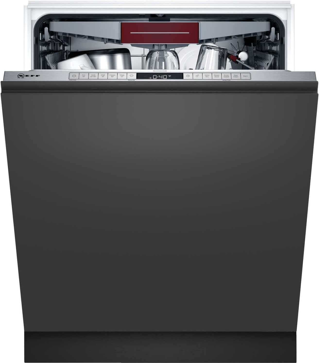 Neff S155HCX27G N50 Fully Integrated Dishwasher, 14 place settings, TimeLight, 46dB, Flex Basket, Flex Cutlery Drawer - Amazing Gadgets Outlet