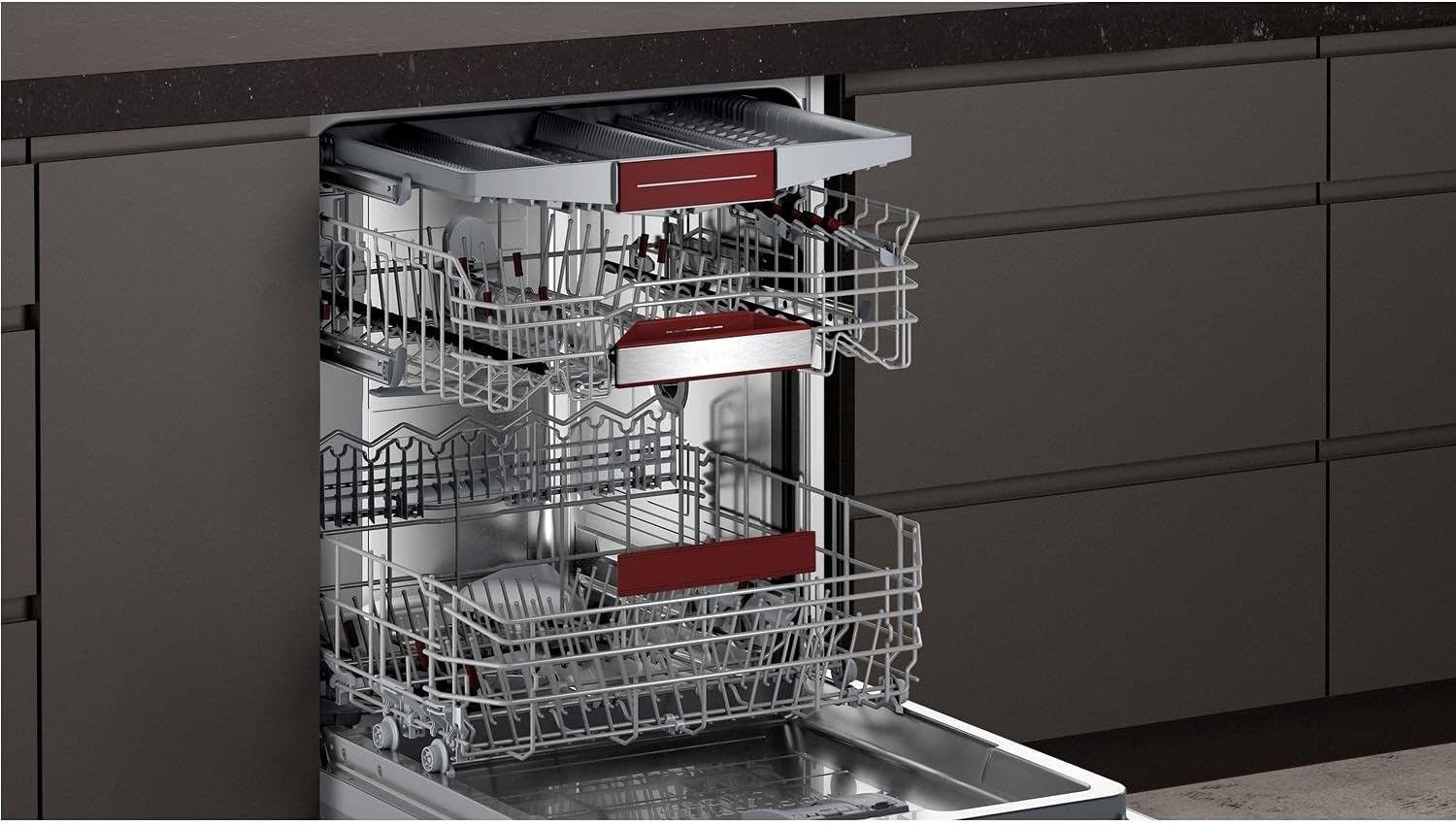 Neff S155HCX27G N50 Fully Integrated Dishwasher, 14 place settings, TimeLight, 46dB, Flex Basket, Flex Cutlery Drawer - Amazing Gadgets Outlet