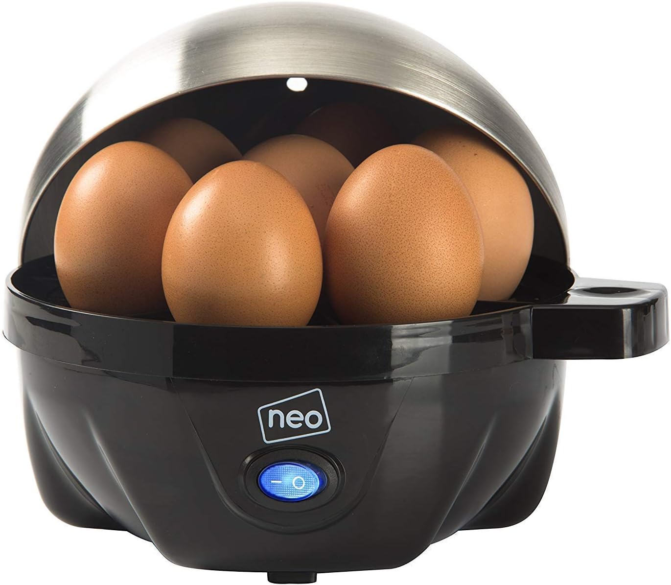 Neo 3 in 1 Durable Kitchen Electric Egg Cooker, Boiler, Poacher Poached Boiled & Omelette Maker Machine Steamer with Timer (Black and Silver) - Amazing Gadgets Outlet