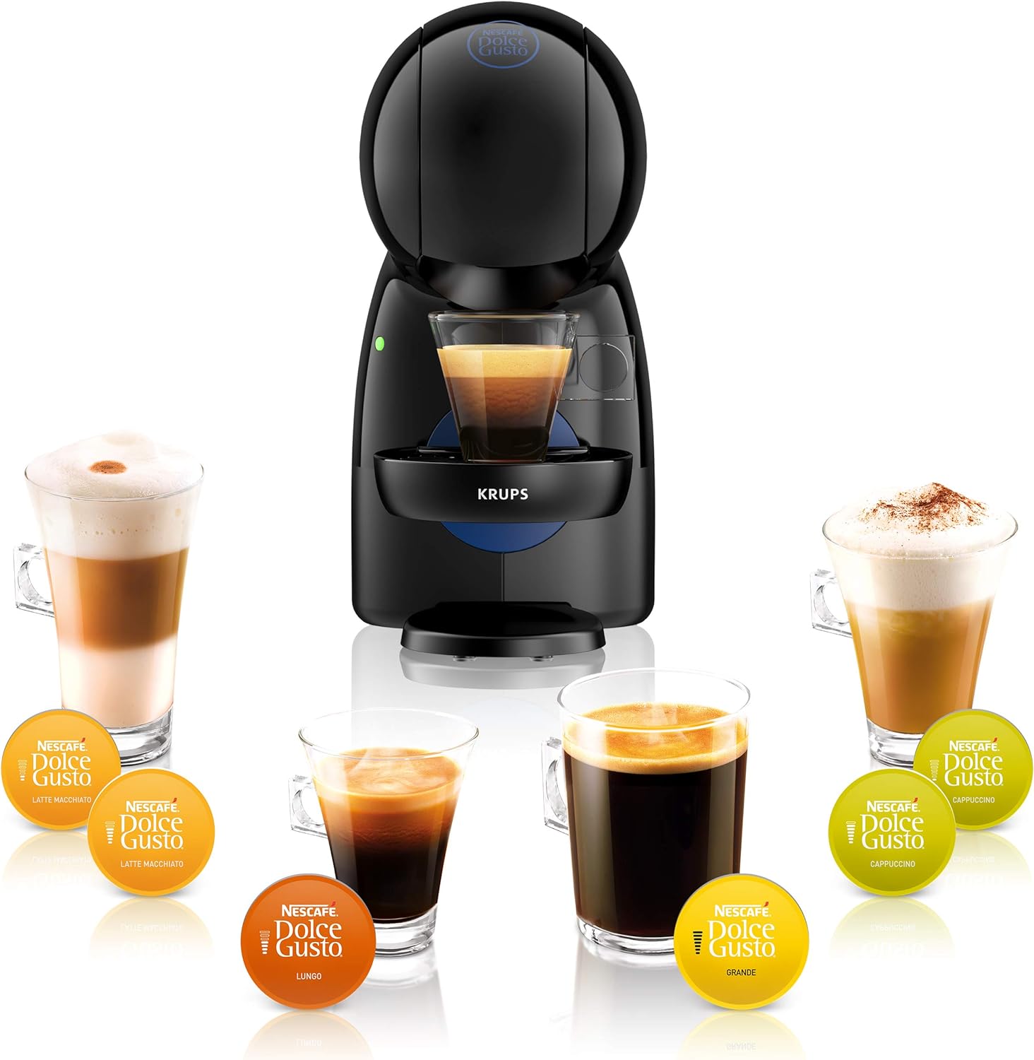 Nescafé Dolce Gusto Piccolo XS Manual Coffee Machine, Espresso, Cappuccino and More, Black by KRUPS - Amazing Gadgets Outlet